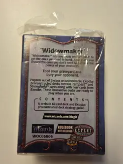 Magic the Gathering: Exodus Theme Deck- Widowmaker - Image 2