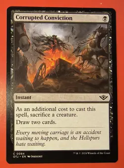 MTG: CORRUPTED CONVICTION, REGULAR FINISH, COMMON , 0084, OTJ, NM - Image 1