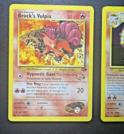 Brock's Ninetales & Vulpix 'W" Stamp Vintage Pokemon Gym Challlenge: 2-Card Lot - Image 2