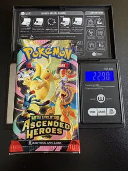 HEAVY! GOD PACKUU SIRUU 22.90g Ascended Heroes Pokemon TCG Booster (SEALED) - Image 1