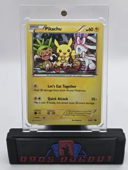 Pikachu - Promo Holo XY Set Black Star XY95 Pokemon TCG LP HD 🌀 On Pikachu Ear - Image 1