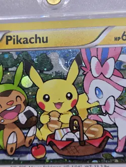 Pikachu - Promo Holo XY Set Black Star XY95 Pokemon TCG LP HD 🌀 On Pikachu Ear - Image 2