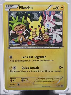 Pikachu - Promo Holo XY Set Black Star XY95 Pokemon TCG LP HD 🌀 On Pikachu Ear - Image 3