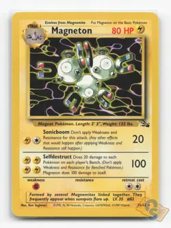 Pokemon TCG - Magneton 26/62 Lightly Played Rare Fossil - Image 1