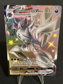 Pokemon TCG Grimmsnarl VMAX Holo Shiny Rare Card Shining Fates SV117 SV122 - Image 1