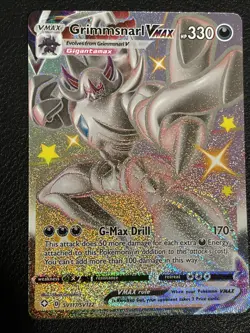 Pokemon TCG Grimmsnarl VMAX Holo Shiny Rare Card Shining Fates SV117 SV122 - Image 4