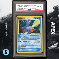 2004 POKEMON EX TEAM ROCKET RETURNS #107/109 MUDKIP HOLO GOLD STAR NM-MT PSA 8 - Image 1