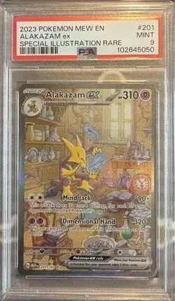Pokemon Alakazam EX Scarlet & Violet 151 Special Illustration Rare PSA 9 Mint - Image 1