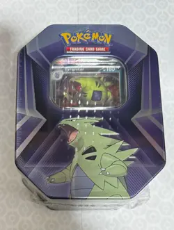 Pokemon TCG Triple Whammy Tyranitar Collector Tin Factory sealed - Image 1
