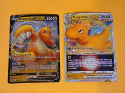 Pokemon Sword & Shield Dragonite V SWSH 154 Pokemon Go Dragonite VSTAR 050/078 - Image 1