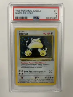 1999 Pokemon Snorlax Holofoil Vintage Rare Holo PSA 5 Jungle Edition - Image 1