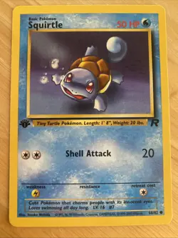 Pokemon TCG Squirtle Team Rocket 68 Regular 1st Edition Common NM - Image 1