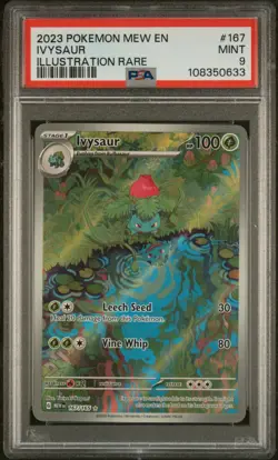 2023 POKEMON MEW EN-151 ILLUSTRATION RARE #167 IVYSAUR PSA 9 - Image 1
