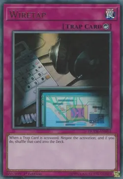 DUDE-EN054 Wiretap 1st Edition Ultra Rare Near Mint YuGiOh TCG - Image 1