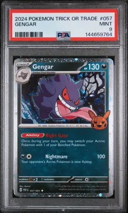 2024 POKEMON TRICK OR TRADE #057 GENGAR PSA 9 - Image 1