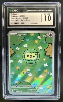 2025 Pokemon Black Bolt Solosis Illustration Rare #118/086 CGC 10 - Image 1