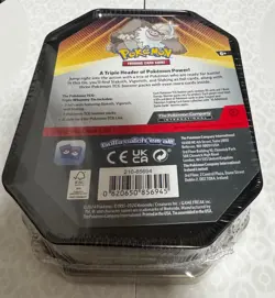 Pokemon TCG Triple Whammy Slaking Collector Tin Factory sealed - Image 2