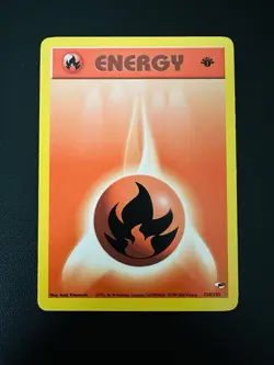 Pokemon Gym Heroes 1st Edition Fire Energy 128/132 - Image 1
