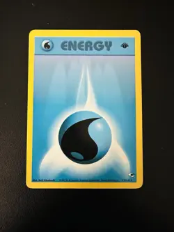 Pokemon Gym Heroes 1st Edition Water Energy 132/132 - Image 1
