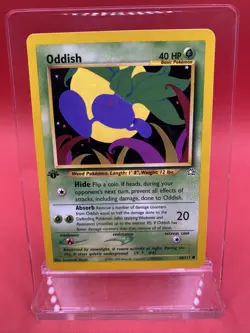 Pokemon 1st Edition Neo Genesis Oddish Common (68/111) EXCELLENT-NEAR MINT - Image 1