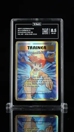 Misty's Determination 108/108 Full Art - Ultra Rare Pokemon Tag 8.5 Nm Mt+ - Image 1