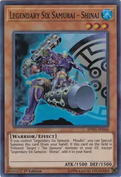Legendary Six Samurai - Shinai - SPWA-EN044 - Super Rare - 1st Edition NM Yugioh - Image 1