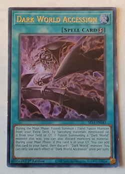 Yu-Gi-Oh Dark World Accession 1st Edition Ultra Rare SR13-EN042 - Image 1