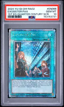 2024 YU-GI-OH! RA02-25TH ANNIVERSARY RARITY COLLECTION II EXOSISTER PAX PSA 10 - Image 1