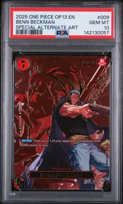 2025 ONE PIECE CARRYING ON HIS WILL SPECIAL ALT ART #009 BENN BECKMAN PSA 10 - Image 1