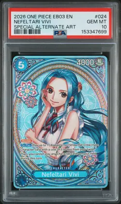 2026 ONE PIECE EB03-ONE PIECE HEROINES EDITION SPECIAL AA NEFELTARI VIVI PSA 10 - Image 1