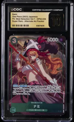 2023 ONE PIECE JPN PC: BEST SELECTION VOL. 1 SUPER RARE AA NAMI CGC 10 PRISTINE - Image 1