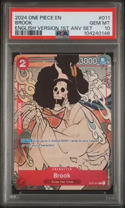 BROOK 2024 ONE PIECE ENGLISH VERSION 1ST ANNIVERSARY SET #011 PSA 10 - Image 1