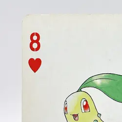 Chikorita Pokemon #152B Playing Card Gold Poker Pichu Nintendo Japanese Vintage - Image 2