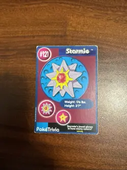 Starmie #121 Pokemon The First Movie Promo Card PokeTrivia PERFORATED - Image 1