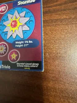 Starmie #121 Pokemon The First Movie Promo Card PokeTrivia PERFORATED - Image 4
