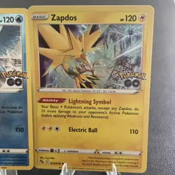 Pokemon TCG Zapdos Holo Rare Card 029/078 Pokemon Go 2022 & Articuno 024/078 NM - Image 3