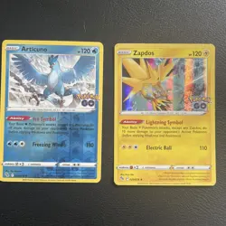 Pokemon TCG Zapdos Holo Rare Card 029/078 Pokemon Go 2022 & Articuno 024/078 NM - Image 4