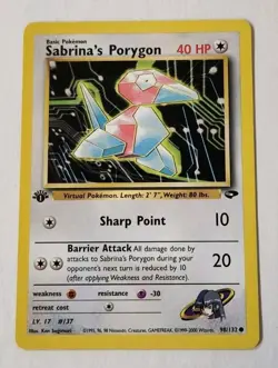 Sabrina's Porygon 98/132 Gym Challenge 1st Edition Regular Card - Image 1
