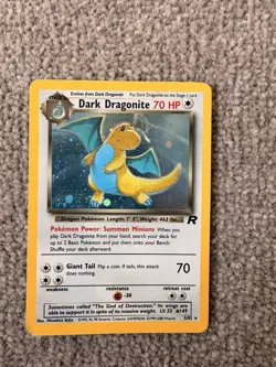🔥 Pokemon TCG Dark Dragonite Holo Rare Card 5/82 (Swirl) Team Rocket Series 🔥 - Image 1