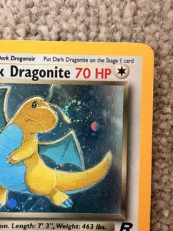 🔥 Pokemon TCG Dark Dragonite Holo Rare Card 5/82 (Swirl) Team Rocket Series 🔥 - Image 2