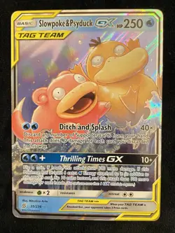 Slowpoke & Psyduck GX 35/236 Sm-Unified Minds Holo Pokemon Card (READ DESCRIPTIO - Image 1