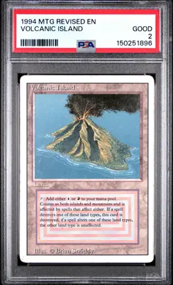 1994 MTG REVISED EDITION VOLCANIC ISLAND PSA 2 - Image 1