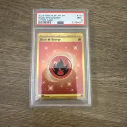 Pokemon Scarlet And Violet Obsidian Flames Fire Energy Hyper Rare PSA 9 Mint - Image 1