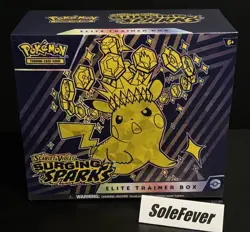 New & Sealed Pokemon TCG Scarlet & Violet Surging Sparks ETB Elite Trainer Box - Image 1