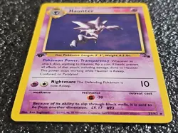 Haunter 2000 Pokemon Fossil-1st Edition Regular Non-Holo Card #21/62 - Image 5