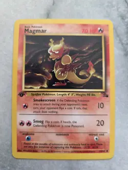 Pokemon TCG Vintage Magmar 39/62 Fossil 1st Edition Non Holo - Image 1