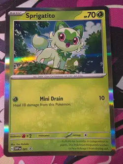 Pokemon SVPen Black Star Promo Sprigatito 001 scarlet and violet - Image 2