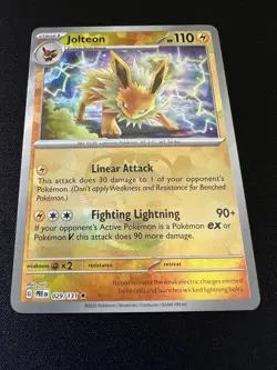 Jolteon 029/131 Master Ball Pattern Prismatic Evolutions Pokemon TCG Card - Image 1