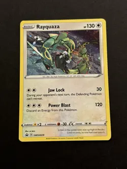 Rayquaza SWSH029 Pokemon SWSH Black Star Promo Cosmos Holo Crown Zenith SWIRL F - Image 3