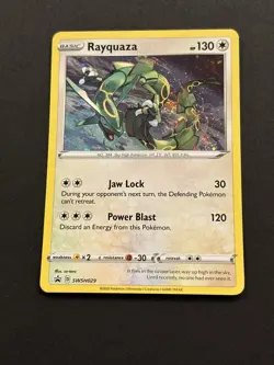 Rayquaza SWSH029 Pokemon SWSH Black Star Promo Cosmos Holo Crown Zenith SWIRL D - Image 3